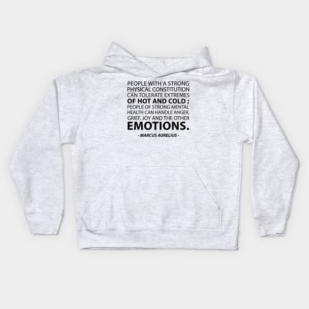 MARCUS AURELIUS - MOTIVATIONAL QUOTES Kids Hoodie by HelloShop88